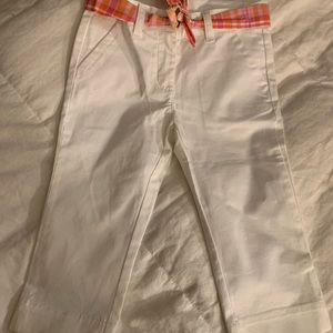 Janie & Jack white Capri pants
